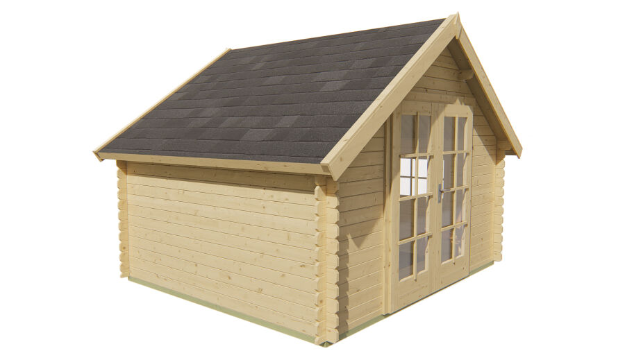 Tuindeco Gartenhaus Blockhütte SKOV 350 x 300 / 28mm natur