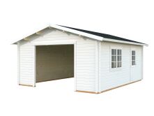 Palmako Garage ROGER 23,9 m² 44 mm 450x550 cm - ohne/mit Tor - natur/farbig -