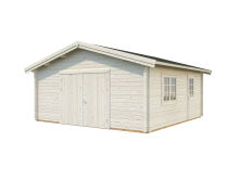 Palmako Garage ROGER 27,7 m² 70 mm  540x540 cm - ohne/mit Holztor - natur/farbig -