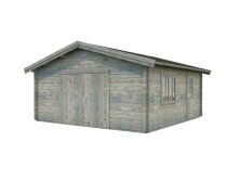 Palmako Garage ROGER 27,7 m² 70 mm  540x540 cm - ohne/mit Holztor - natur/farbig -