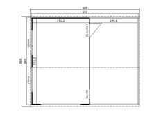 Lasita Maja Garage BAHAMAS ohne/mit TORE ISO 44 mm 660x540 cm, nature + farbig