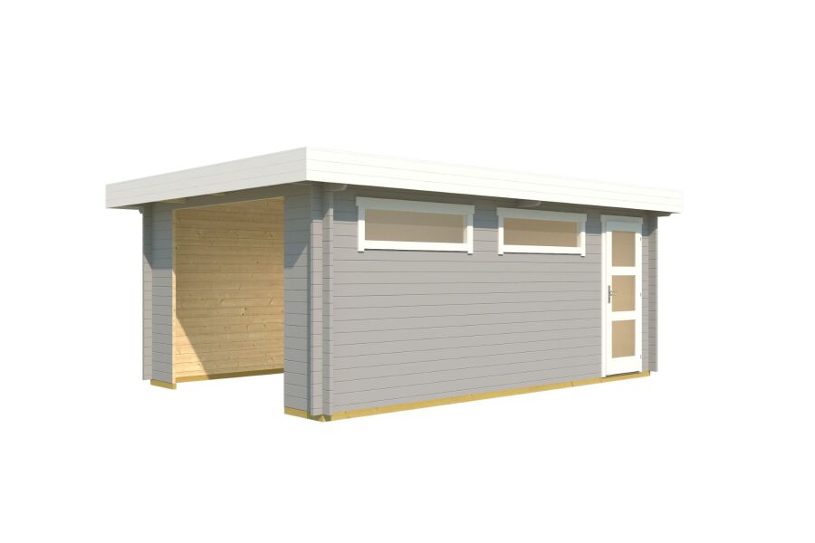 Lasita Maja Garage CANBERRA 44 mm 360x540 cm - ohne/mit Tor - natur/farbig -