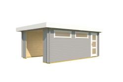 Lasita Maja Garage CANBERRA 44 mm 360x540 cm - ohne/mit Tor - natur/farbig -