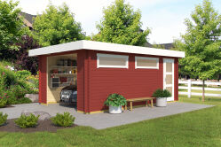 Lasita Maja Garage CANBERRA 44 mm 360x540 cm - ohne/mit Tor - natur/farbig -