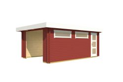 Lasita Maja Garage CANBERRA 44 mm 360x540 cm - ohne/mit Tor - natur/farbig -