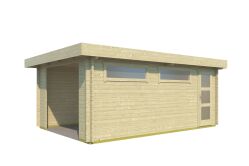 Lasita Maja Garage CANBERRA 44 mm 360x540 cm - ohne/mit Tor - natur/farbig -