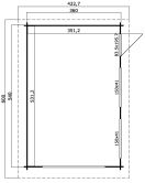 Lasita Maja Garage CANBERRA 44 mm 360x540 cm - ohne/mit Tor - natur/farbig -