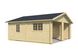 Lasita Maja Garage FALKLAND 44 cm 575x575 cm - ohne/mit Tor - natur/farbig -