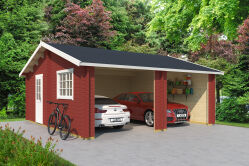 Lasita Maja Garage FALKLAND 44 cm 575x575 cm - ohne/mit Tor - natur/farbig -