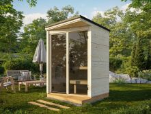 Palmako Saunahaus GRACE 1,5 m² ISO 152x143 cm 56 mm natur