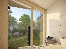 Palmako Saunahaus GRACE 1,5 m² ISO 152x143 cm 56 mm natur