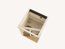 Palmako Saunahaus GRACE 1,5 m² ISO 152x143 cm 56 mm natur