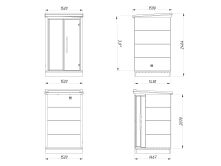 Palmako Saunahaus GRACE 1,5 m² ISO 152x143 cm 56 mm natur