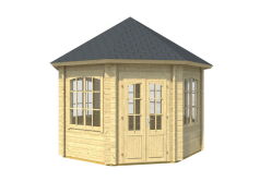 Lasita Maja Pavillon JAMAICA 44 mm 347x347 cm, natur + farbig