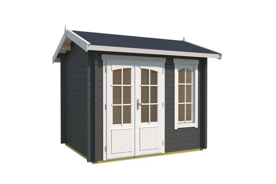 Lasita Maja Gartenhaus ALEX MINI 44 mm ISO 250x200 cm, natur + farbig