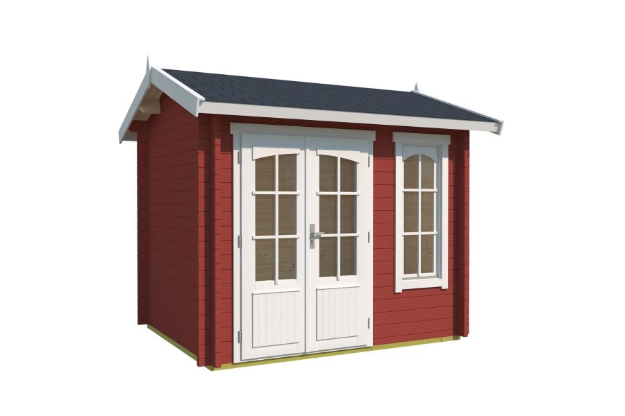 Lasita Maja Gartenhaus ALEX MINI 44 mm ISO 250x200 cm, natur + farbig