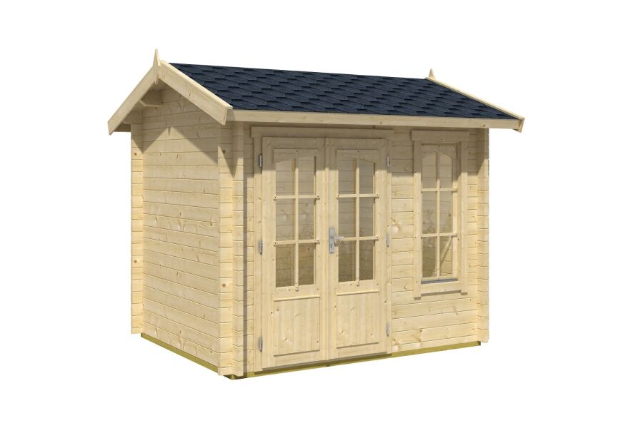 Lasita Maja Gartenhaus ALEX MINI 44 mm ISO 250x200 cm, natur + farbig