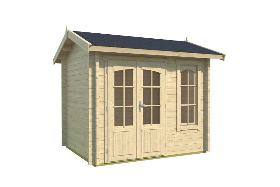 Lasita Maja Gartenhaus ALEX MINI 44 mm ISO 250x200 cm, natur + farbig