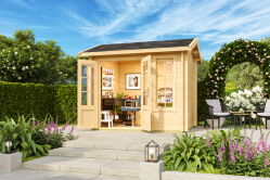 Lasita Maja Gartenhaus ALEX MINI 44 mm ISO 250x200 cm, natur + farbig
