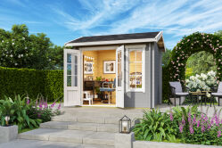 Lasita Maja Gartenhaus ALEX MINI 44 mm ISO 250x200 cm, natur + farbig