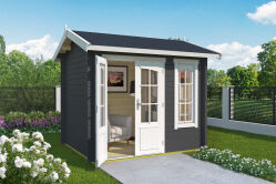 Lasita Maja Gartenhaus ALEX MINI 44 mm ISO 250x200 cm, natur + farbig