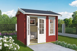 Lasita Maja Gartenhaus ALEX MINI 44 mm ISO 250x200 cm, natur + farbig